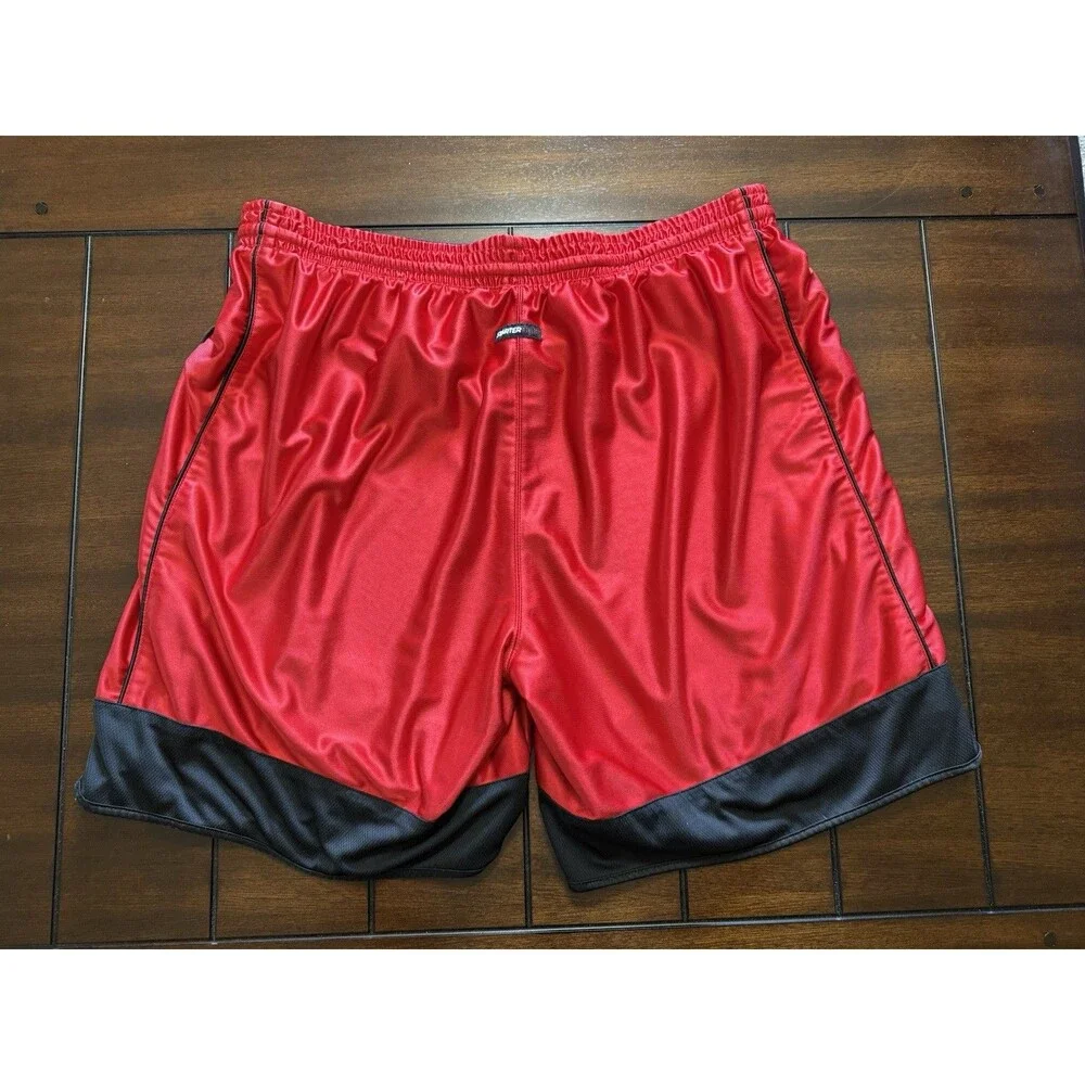 🔥Vintage Y2K Starter Dazzle Shimmer Silky Basketball Gym Shorts 2XL Reversible